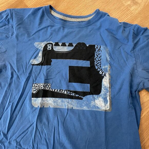 Jordan AJ3 Pure Money T Shirt Mens Large Blue Tee Graphic Y2K - Picture 6 of 10